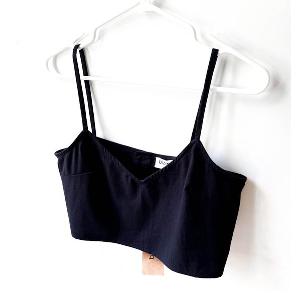 NWT bizance paris organic cotton crop top w/back button detail M - Picture 6 of 8